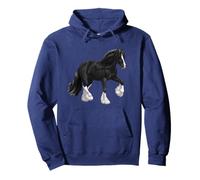 Cheval de Trait Noir et Blanc Gypsy Vanner Sweat à Capuche