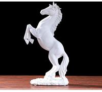 Cheval debout sur socle - Statue en résine pour la maison - Statue de cheval en blanc - Décoration de table avec socle - Statue de cheval élégante comme décoration pour le salon, le bureau - Décoratio