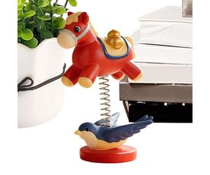 Cheval décoratif - Figurine de collection de bureau, décoration de maison à cheval à bascule, pour famille, étudiants, adultes, hommes, femmes, maison, bureau, bureau et studio