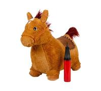 Small Foot Design - Cheval d'obstacle junior 63 x 52 cm peluche/caoutchouc brun/marron