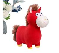 Cheval Doux en Peluche | 2026 Mascotte Du Nouvel An Chinois Mignonne | En Peluche De L'Année Du Cheval Chinois - Pour Amis Famille Fête Festival Printemps Bureau Maison Canapé Dortoir