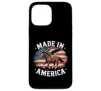 Cheval Drapeau Aigle fabriqué en Amérique Coque pour iPhone 13 Pro Max