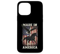 Cheval Drapeau Aigle fabriqué en Amérique Coque pour iPhone 13 Pro Max