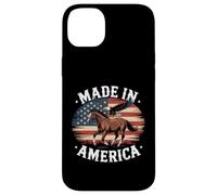 Cheval Drapeau Aigle fabriqué en Amérique Coque pour iPhone 14 Plus