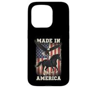 Cheval Drapeau Aigle fabriqué en Amérique Coque pour iPhone 15 Pro