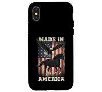 Cheval Drapeau Aigle fabriqué en Amérique Coque pour iPhone X/XS