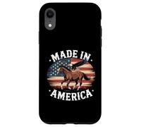 Cheval Drapeau Aigle fabriqué en Amérique Coque pour iPhone XR