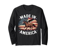 Cheval Drapeau Aigle fabriqué en Amérique Manche Longue