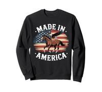 Cheval Drapeau Aigle fabriqué en Amérique Sweatshirt