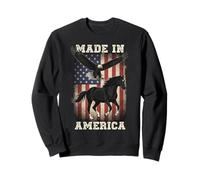 Cheval Drapeau Aigle fabriqué en Amérique Sweatshirt