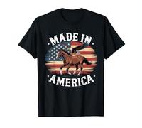 Cheval Drapeau Aigle fabriqué en Amérique T-Shirt