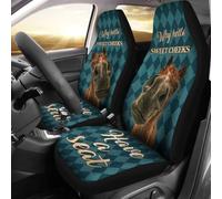 Cheval Drôle Pourquoi Bonjour Sweet Cheeks 2 Pièces Housse Couverture Couvre Sieges Durable Housses De Siège De Voiture Avant Lavable Siège Avant Housses Universel pour Camionnettes SUV Voitures