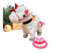 Cheval électrique en peluche - Relaxant éducatif interactif - Cheval électrique qui remue et chante, pour les filles de plus de 3 ans et les d'âge préscolaire pour l'intérieur