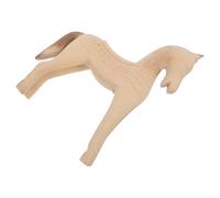 Cheval en Bois Brut, Figurine Rustique pour Adultes et Enseignants | Surface Lisse Non Traitée, Prêt à Peindre, Usage Maison ou Chambre D’garçon Fille, Teinte Kaki