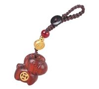 Cheval en bois multi-usage pour clés, sac, usage quotidien, léger avec support en bois d'importance culturelle chinoise, violet, pendant