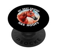 Cheval en Disant Que Mon Meilleur ami a des Sabots PopSockets PopGrip Adhésif