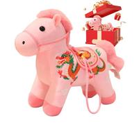 Cheval en peluche - 140 g animal de compagnie | Peluches pour anniversaire, Nouvel An chinois, Noël, décoration de maison, chambre d'enfant, fête, collection et exposition, figurine d'action