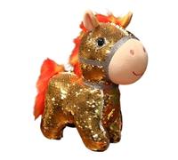 Cheval en peluche | 15 cm en peluche à collectionner avec paillettes | 2026 Année du cheval animal en peluche | pour le Nouvel An chinois pour , filles, maison, salon, crèche, voyage
