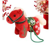 Cheval en Peluche 2026 Pendentif en Peluche Collectionnable et | Jouet Animal Du Nouvel An Chinois Pour le Salon la Chambre d'le et la Voiture