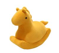 Cheval en Peluche, 40 cm Coussin Cheval Balançoire, Ami Animaux Mignon pour Adultes Chambre Salon Canapé Voiture Maison