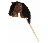Cheval en peluche bâton en bois, rênes, 80 cm jouet enfant divertissement