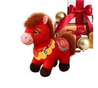 Cheval en Peluche, de Collection sur Le thème Chinois - Petit Doudou en Forme de Cheval - Cadeau pour Adultes, Filles pour Le Nouvel an Chinois, Pâques et comme maître de fête