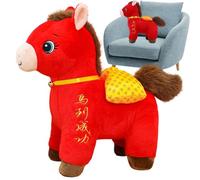 Cheval en peluche - Décoration d'intérieur en peluche douce | Perruque animale, jouet pour la maison, le bureau, le salon, la chambre à coucher, année nue