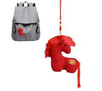 Cheval en peluche douce mignonne mascotte du Nouvel An 2026