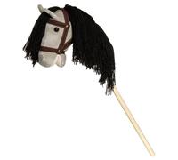 Cheval en peluche gris avec rênes pour enfants plusieurs modeles aux choix