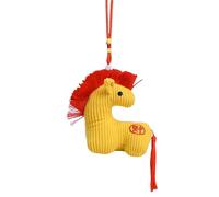 Cheval en peluche, mascotte douce du Nouvel An 2026, décoration d'intérieur, mascotte de jouet de cheval, ornement du nouvel an lunaire, coutures robustes avec un design mignon, décoration de vacances