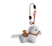 Cheval en peluche | Pendentif de de cheval doux | Mini porte-clés en peluche avec ère, sac à dos pour hommes et femmes adultes, cadeau d'anniversaire, de noël, de fête du nouvel an 2026