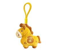 Cheval en peluche - Porte-clés avec pendentif en forme de cheval chinois avec cordon | Sac inclus pour cadeau d'anniversaire de Noël
