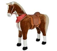 Pink Papaya Cheval debout Max - Cheval en peluche XXL 105 cm