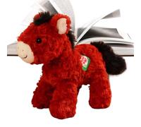 Cheval en tissu du Nouvel An chinois | Jouets de dessin animé doux - Peluche de fête du printemps | Pour enfants adolescents adultes collectionneurs salon, voiture, canapé, lit, anniversaire, vacances