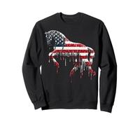 Cheval Équitation Course Esquestre Drapeau Américain Américain Love Sweatshirt