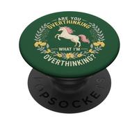 Cheval, est-ce Que tu réfléchis trop à ce Que Je Pense trop PopSockets PopGrip Adhésif