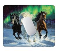 cheval et aurore boréale Tapis de Souris Petit Format 29 x 24 cm V-588