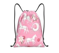 Cheval Et Calèche Sac De Piscine Plage Sac De Sport Réglable Pochette pour Toilette Cosmétiques Déjeuner 36X42Cm