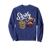 Cheval et Chariot de Sicile Culturel Traditionnel Art Populaire sicilien Sweatshirt