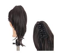 Cheval Extension Short Straight Claw Clip on Ponytail Extension with Braid Synthetic Hair with Hairpiece for Women(006)