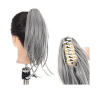 Cheval Extension Short Straight Claw Clip on Ponytail Extension with Braid Synthetic Hair with Hairpiece for Women(003)