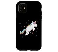 Cheval Fantaisie Licorne sautant avec Queue colorée Coque pour iPhone 11
