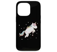 Cheval Fantaisie Licorne sautant avec Queue colorée Coque pour iPhone 13 Pro