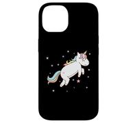 Cheval Fantaisie Licorne sautant avec Queue colorée Coque pour iPhone 14