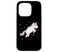 Cheval Fantaisie Licorne sautant avec Queue colorée Coque pour iPhone 15 Pro