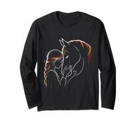 Cheval Fille Cavalière Passion Équitation Cadeau Manche Longue