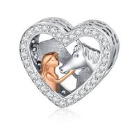 Cheval Fille Charm Argent 925 Pandora Cheval Perle Breloque pour Bracelet Pendentif Cheval Bijoux Cadeaux pour Filles Damen