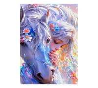 Cheval Fille Fleur 1000pcs Mini Puzzle pour Adultes Difficile