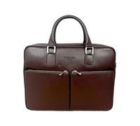 Cheval Firenze Dossier Business Oliver, cuir véritable fabriqué en Italie, marron foncé