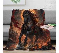 Cheval flamboyant plaid microfibre impression 3D toucher polaire déco | 80×90inchdouceur microfibre légère chaleur jeté lit canapé motif cheval idée cadeau